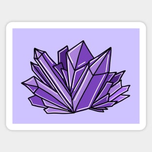 Purple Amethyst Crystal Cluster, made by EndlessEmporium Sticker